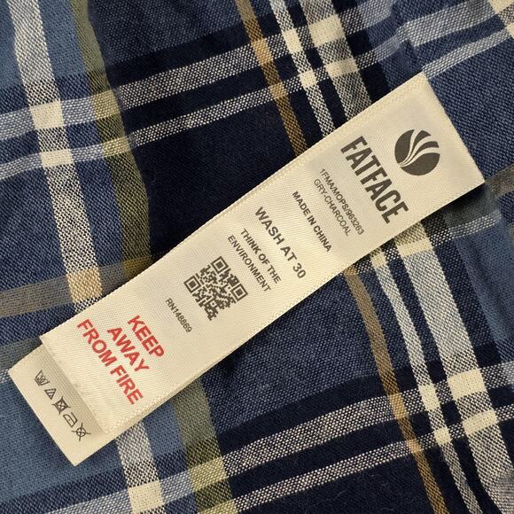 FatFace Vest Mens Large Black Padded Canvas Sherpa Collar Plaid Lined Zip Snap - Picture 9 of 12